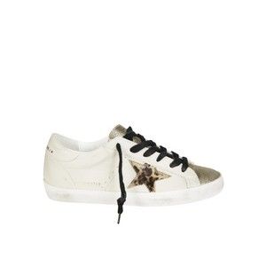 Golden Goose Superstar Leather Upper Glitter Sneakers - NWT